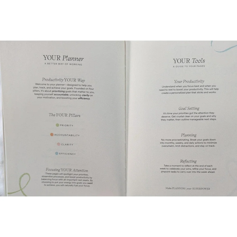 NEW Papier "Start Fresh Every Day" Productivity Planner - Hardcover